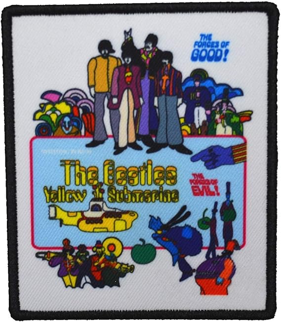 Amazon Co Jp The Beatles ビートルズ Yellow Submarine Movie Poster Patch ワッペン ホワイト 服 ファッション小物