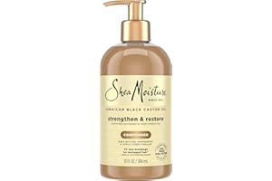 SheaMoisture Conditioner 100% Pure Jamaican Black Castor Oil to Intensely Smooth and Nourish Hair with Shea Butter, Peppermint and Apple Cider Vinegar 13 oz