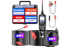 2026 Autel Powerscan PS100 Power Circuit Probe Tester, 12-24V Automotive Electrical System, Relay, Fuse, Ground Test Tool, Sh