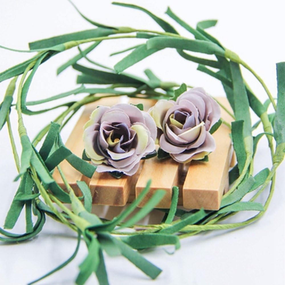 Fake flower heads Artificial Rose Tea silk Flower Heads Small Multicolor Scrapbooking Flower For party festival Decor Home Wedding Party & Wedding Car Decoration 30pcs (gray)