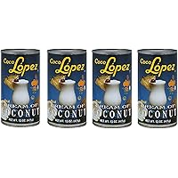 Cream of Coconut Coco Lopez Set of 4 Can