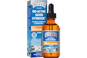 Sovereign Silver Immune Support - Colloidal Silver, Bio-Active Silver Hydrosol, 10 ppm, Liquid Dropper, 2 Fl Oz, (59 mL)