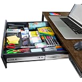 Large 23.6 Inch Under Desk Drawer Slide Out, Pencil Drawer, Undermount Desk Drawer, Under Counter Drawers, Attachable Desk Drawer, Drawer For Under Desk, Undermount Drawer, Under Desk Pull Out Drawer