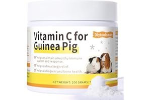 DIYTOOLSMAN Vitamin C for Guinea Pigs, Vitamin C Supplement Powder for Picky Pigs, Help Strengthen Immune System & Overall Health, Improves Bone & Joint Health, Enhance Digestive Comfort, 7 Oz