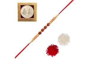 Amba Handicraft Rakhi for Brother/Rakhi/Rakhi Set/Rakhee/Designer rakhi/Send rakhi to USA/Rakhi for Brother with Gift Set/Rakhi Bhaiya Bhabhi/Rakhi Card