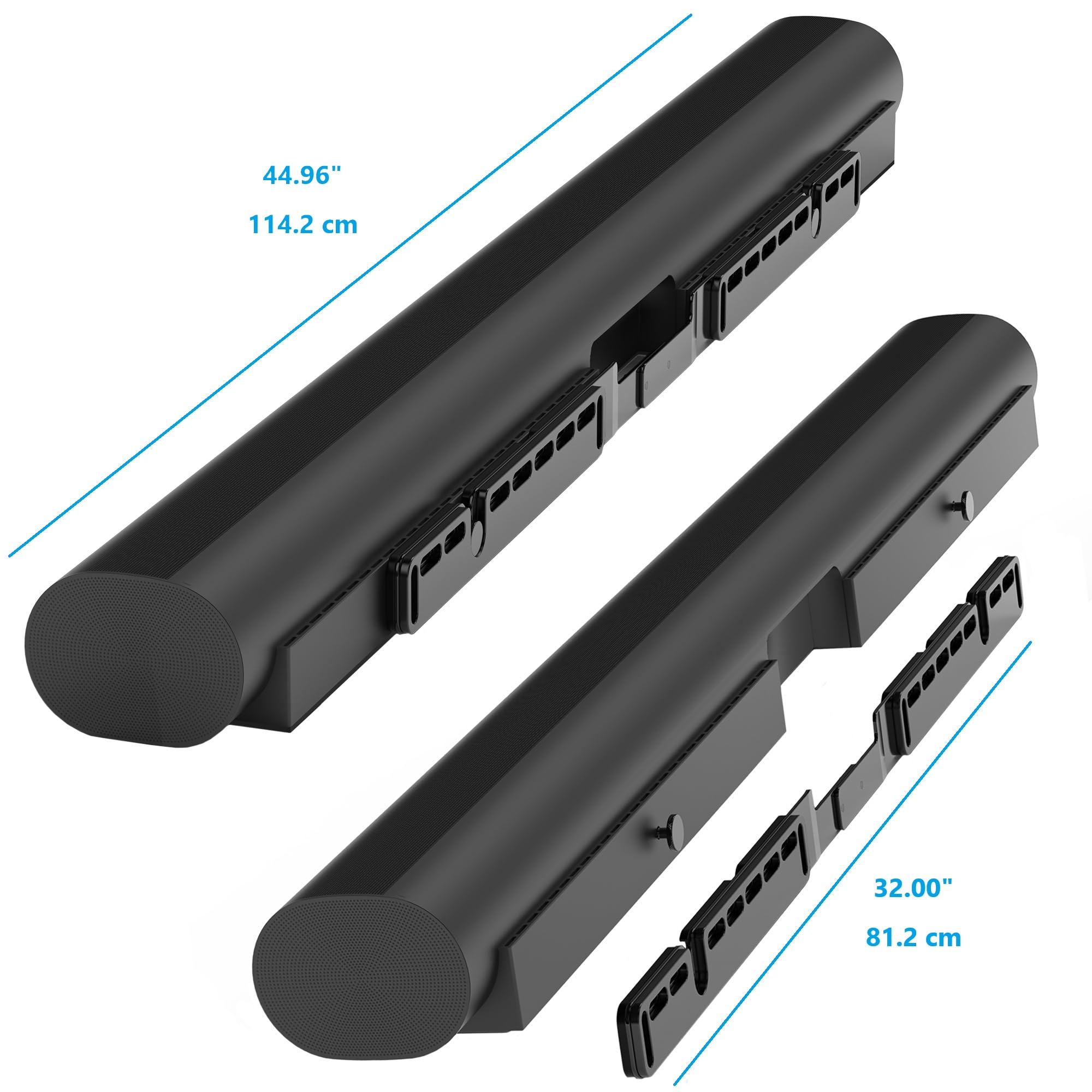 HumanCentric Wall Mount Compatible with Sonos Arc and Sonos Arc Ultra Sound Bar Only (Black), Mount on Wall Under TV, Floating Style, Hidden Design, Hardware Included