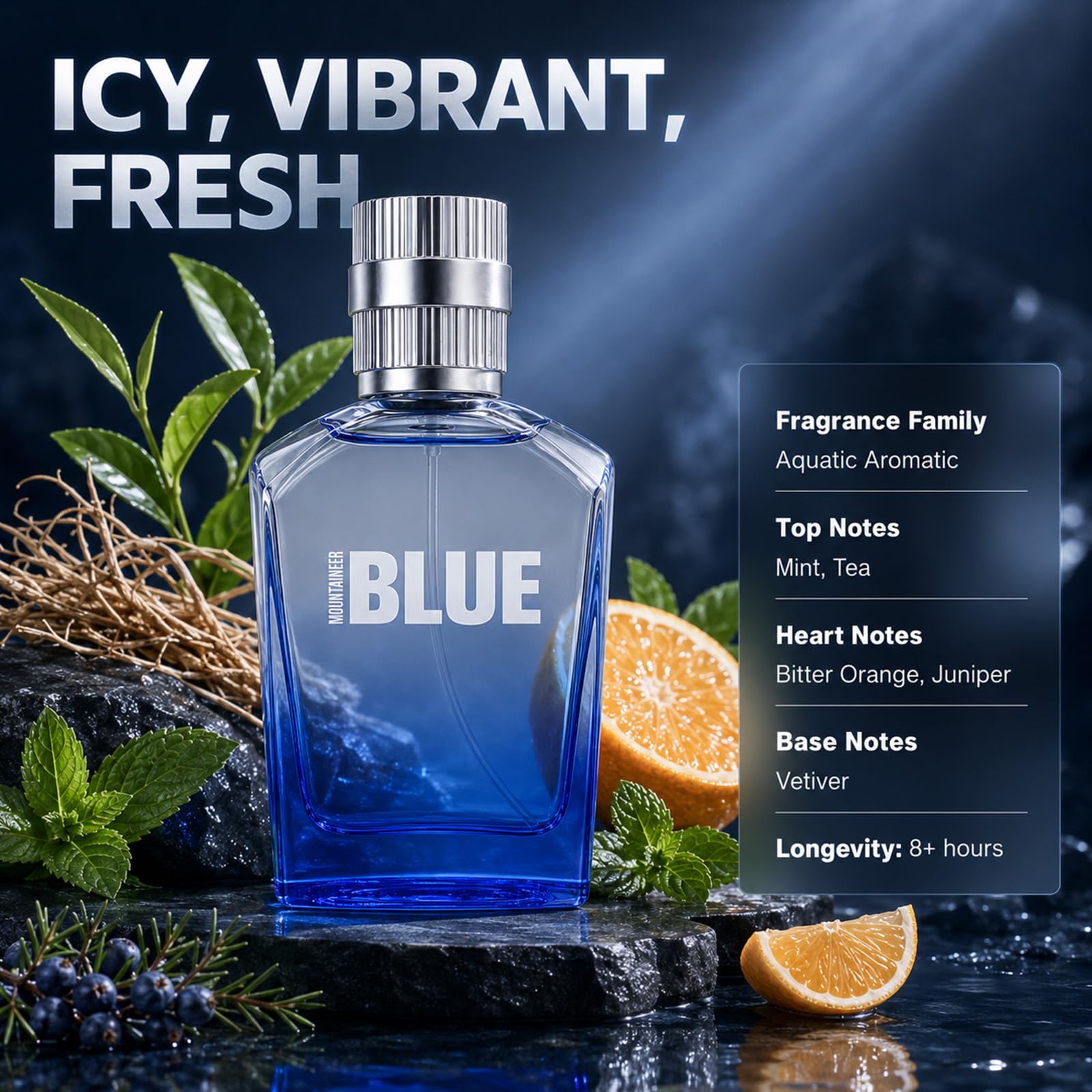 Parfüm Herren Geschenkset Männer, Eau de Parfum 30ml + After Shave Balsam 50ml, Langanhaltender Holznote mit Minze Tee Vetiver, Duft-sets für Herren-Vatertag & Geburtstag& Valentinstag 3