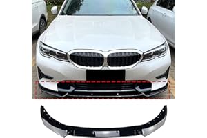 Compatible with BMW 3 Series G20 G21 320i 325i 330i 2019-2022, Front Bumper Spoiler Lip, Car Lower Body Kit Splitter,Gloss Bl