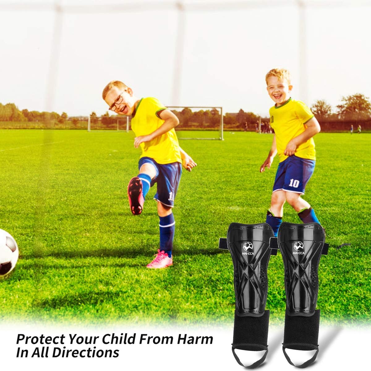 Outfun Youth Soccer Shin Guards, Kids Soccer Shin Pads, Child Calf Protective Gear, Soccer Equipment with Ankle Sleeves for 3-14 Years Old Boys Girls Toddler Kids Teenagers : Sports & Outdoors