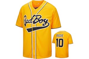 Aolapo 90s Outfit for Men, Unisex Badboy #10 Hip Hop Party Loose Baseball Jersey Shirt Clothing Women