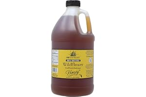 HONEY FEAST Wildflower Honey - 6 Pounds (1/2 Gallon) Bulk Honey, All Natural, Unfiltered, Unheated Honey, Perfect for Sweetening & Baking