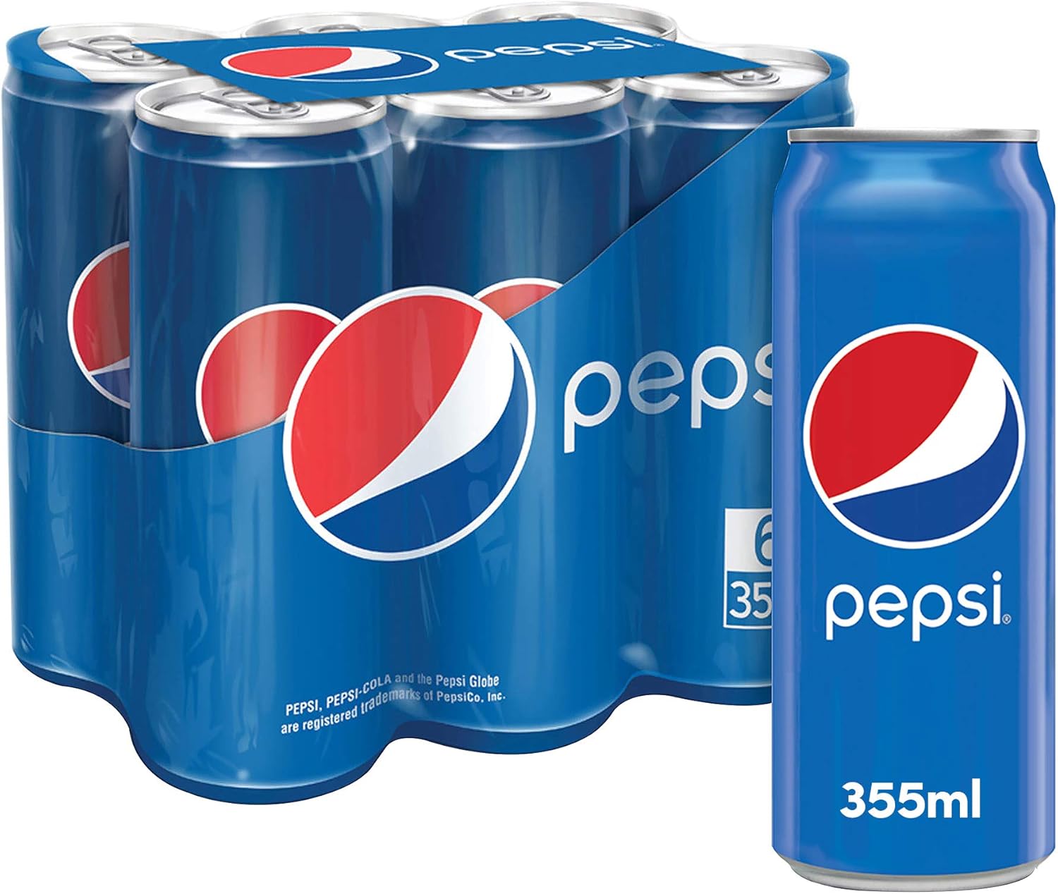 Pepsi, Carbonated Soft Drink, Cans, 6 x 355 ml Buy Online at Best
