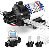 RV Pump Replace for 2088-422-144,12V 3.3GPM Diaphragm Water Pump, 45Psi 1/2MNPT Connection, Great for RV or Any Other Water Delivery Purpose