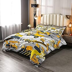 Boys Construction Comforter Set Truck Bedroom Decor