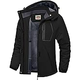 WULFUL Women's Waterproof Ski Jacket Warm Winter Coats Windproof Winter Jackets for Women Fleece Lined Windbreaker with Hood