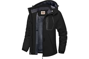 WULFUL Women's Waterproof Ski Jacket Warm Winter Coats Windproof Winter Jackets for Women Fleece Lined Windbreaker with Hood