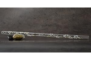 HALL CRYSTAL FLUTES Hall Crystal Flute 11901 - Inline Glass Flute in F - White Lily