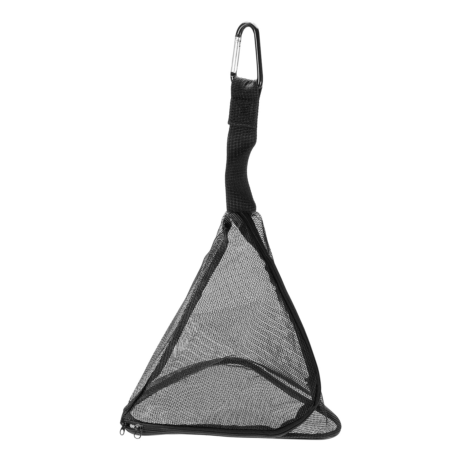 PATIKIL Camping Drying Net, Small Size Outdoor Triangle Mesh Hanging Basket Snacks Fruits Storage Bag for Picnics BBQ, Black