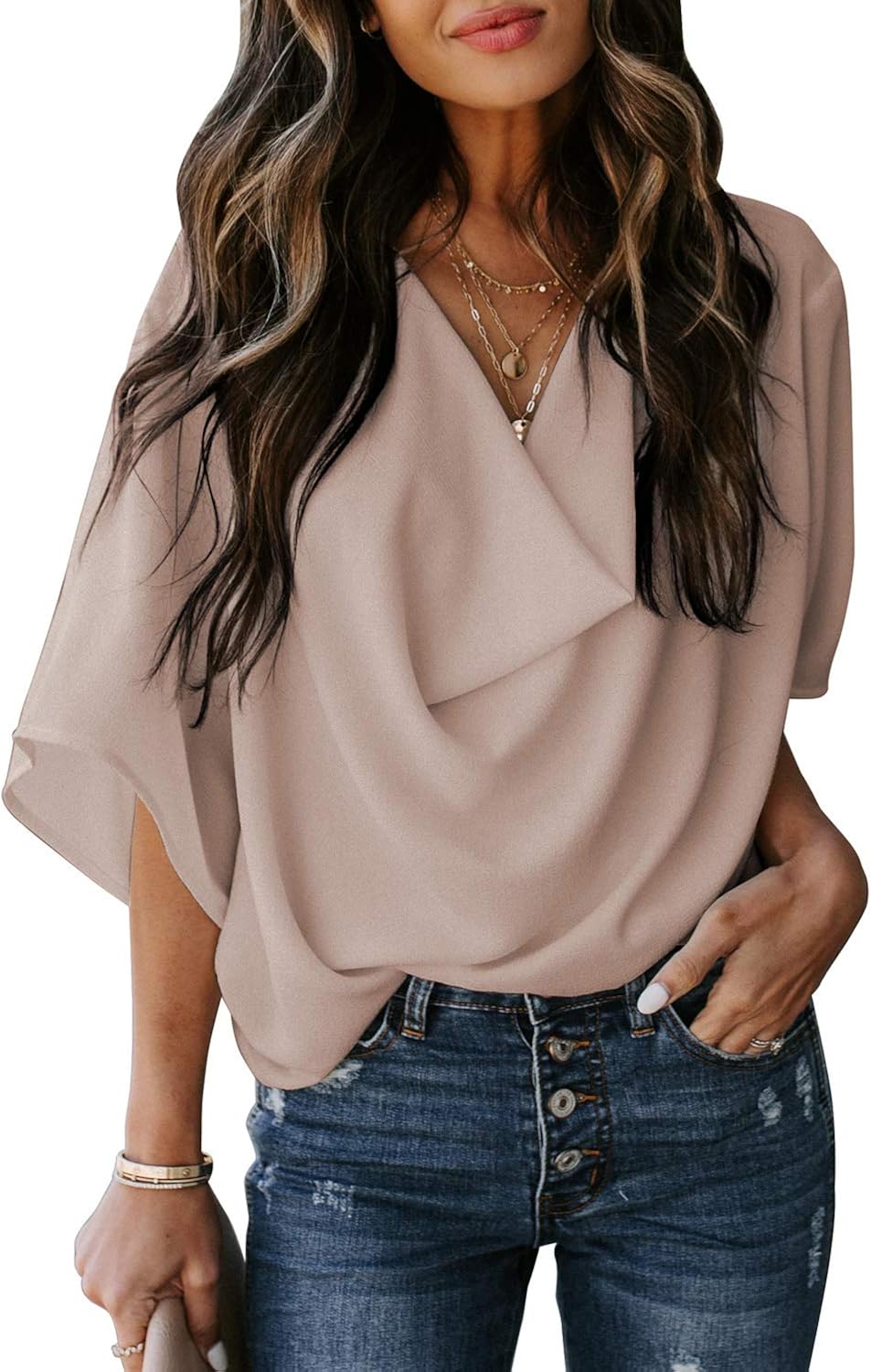 wrap chiffon top