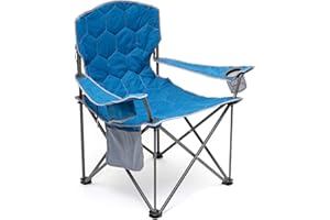 SUNNYFEEL XXL Oversized Camping Chair Heavy Duty 500 LBS for Big Tall People Above 6'4 Padded Portable Folding Sports Lawn Chairs with Armrest Cup Holder & Pocket for Outdoor/Travel/Picnic/Camp