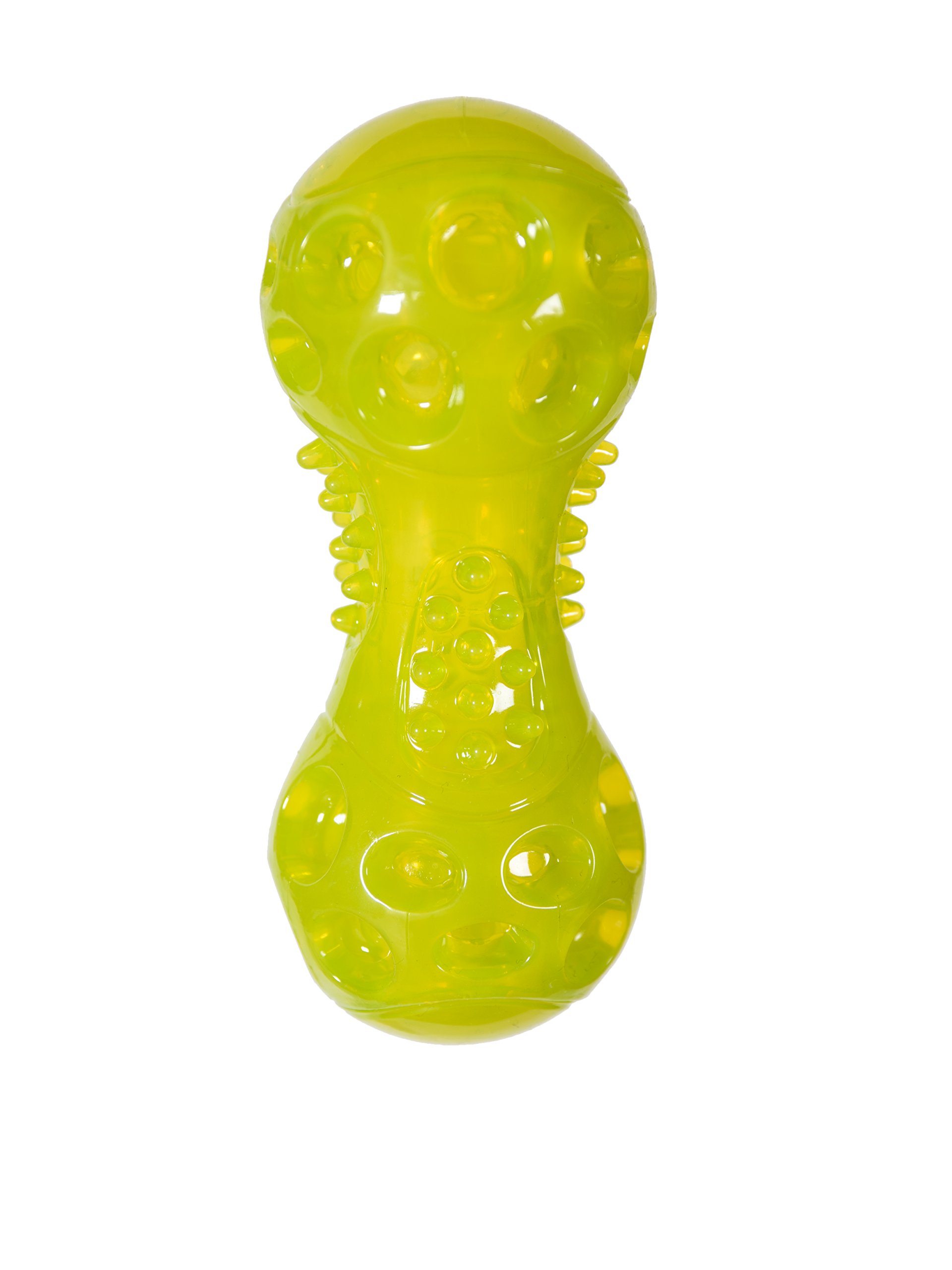 Chase 'n Chomp Durable TRP Squeaking Dumbbell Dog Toy, Large