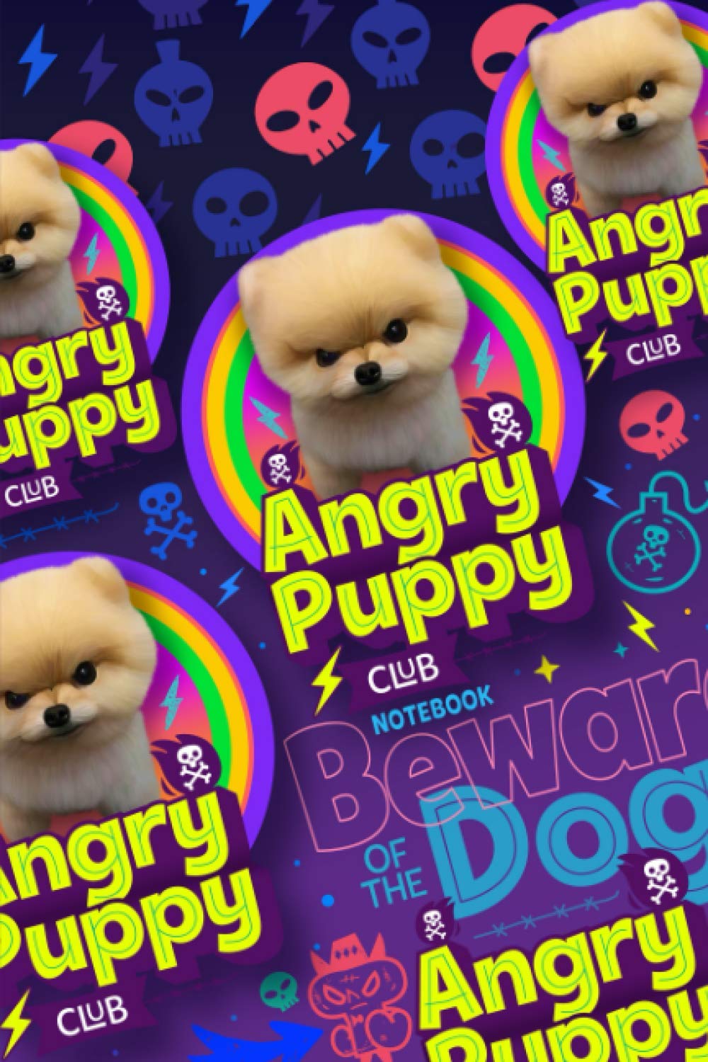 Angry puppy dog pomeranian Notebook: The perfect gift for Pomeranian dog lovers, blank lined journal, 6x9 inches,120 pages.