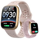 Smart Watches for Women Android iPhone (2 Bands), [1.85" AMOLED Screen] Smartwatch Fitness Tracker 3ATM Waterproof with Bluetooth Calls, AI Control, Heart Rate/SpO2/Sleep Monitor, 7 Days Battery