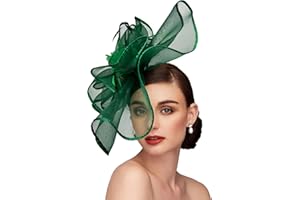 TS Fascinators for Women Kentucky Derby Hats with Mesh Feather Hair Clip Tea Party