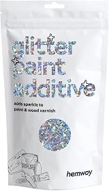 Hemway Silver Holographic Glitter Paint Additive 100g for Sparkle