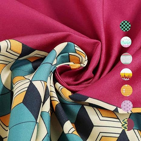 Amazon Jiokia 生地 和柄 布 ブロード 格子柄 コスプレ 手作りポリエステル 手芸 服飾 手作り ハンドメイド Diy 裁縫 プレゼント コスプレ巾約150cm 100cm切売カット 毘沙門亀甲模様 布 生地 通販