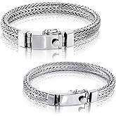 VY JEWELRY Solid 925 Sterling Silver Small or Big Style Men Bracelet - Size range 7 to 10 inches