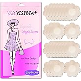 YISIBIA 40 Pcs Nipple Covers For Women Disposable Self-Adhesive No Show Nipple Pasties Petals Stickers Breast Pasties