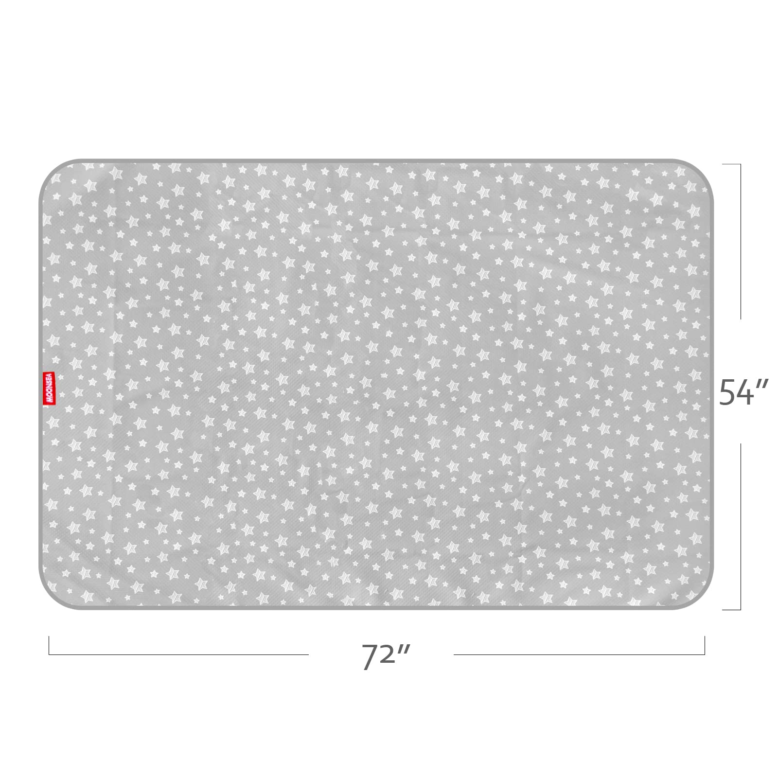Condition photo showing New/Like New for large splat mat 54x72 inches extra large waterproof mat anti-slip bottom, baby art playtime mat for 