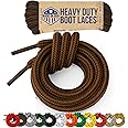 Mercury + Maia Honey Badger Boot Laces, USA Made Indestructible Shoelaces, Round Heavy Duty Bootlaces for Work & Hiking