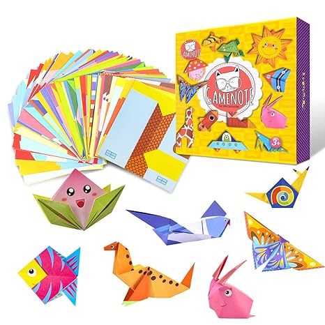 Gamenote Colorful Origami Kit With 55 Page Instructional