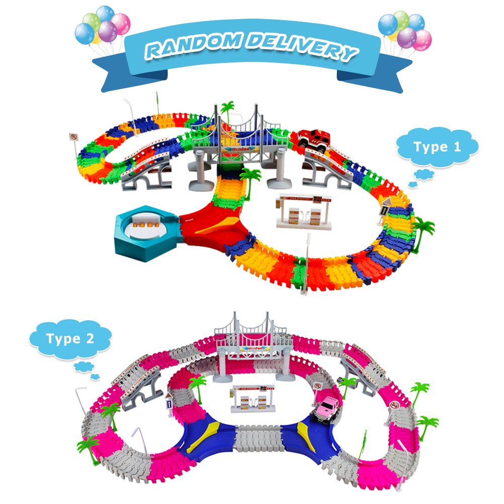 Pista Macchine con Pista Auto Giocattolo Pista Costruzioni 3+ (Consegna Casuale)