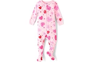 The Children's Place baby-girls And Toddler Long Sleeve 100% Cotton Zip-front One Piece Footed Pajama