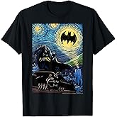 DC Comics Batman The Dark Knight Starry Night Style Poster T-Shirt