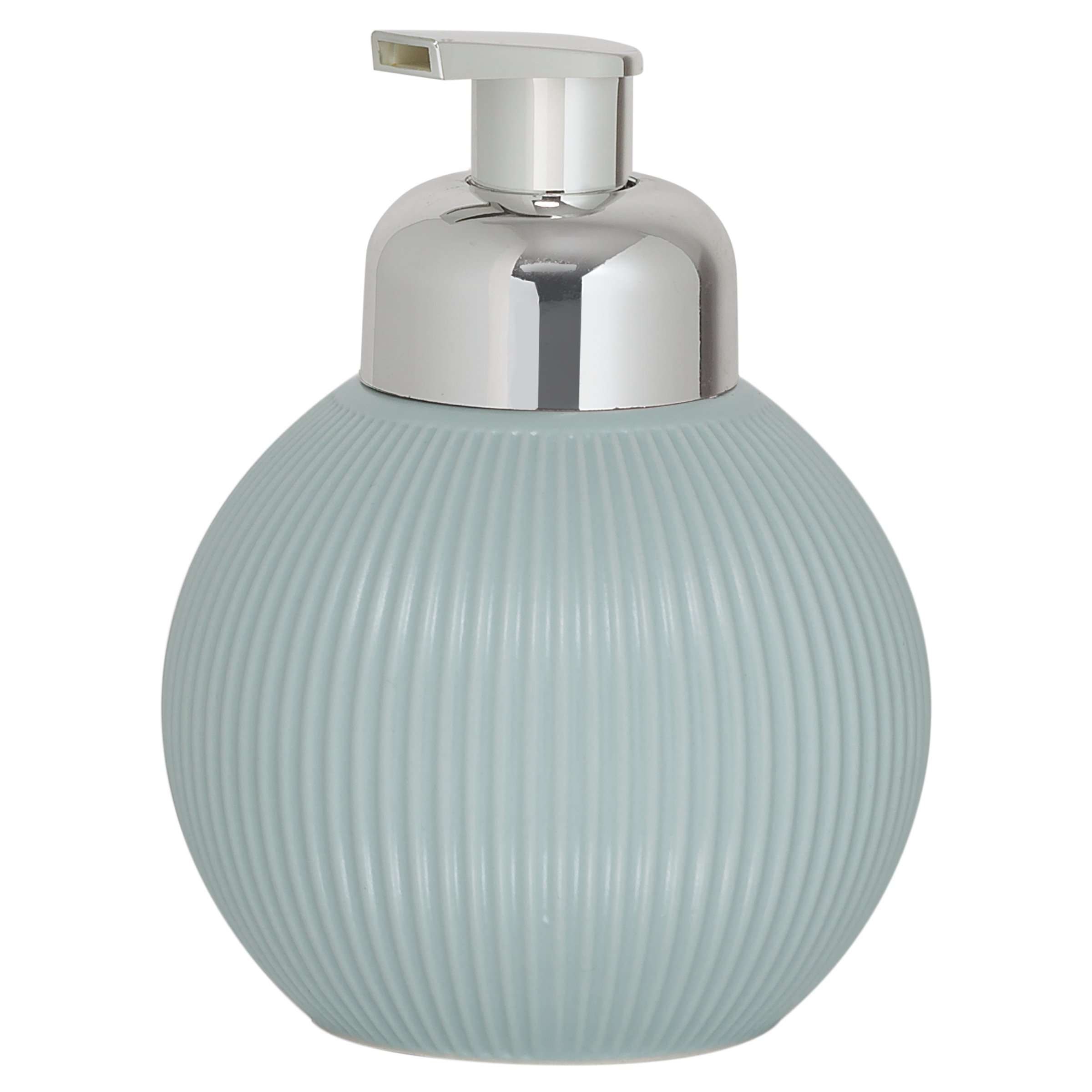 Sealskin Convex Soap Dispenser, Ceramic, Light Blue, 10.7 x 15 x 10.7 cm