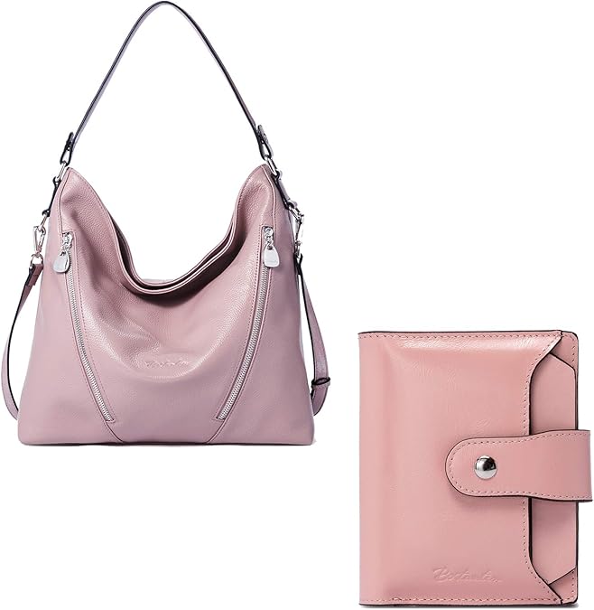 BOSTANTEN Women Leather Handbag Designer Large Hobo Purses