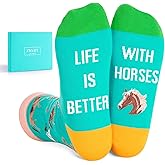 Zmart Unique Animal Gifts - Goat Cow Horse Donkey Socks for Men, Women, Teens