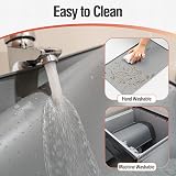 Conlun Dog Food Mat Cat Food Mat Silicone Anti Slip 81x61 cm Grey view 4