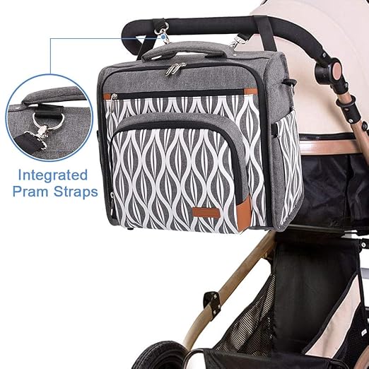 Lekebaby Baby Wickelrucksack Wickeltasche Rucksack Mit Wickelunterlage Wickeltasche Fur Mama Papa Grau Amazon De Baby
