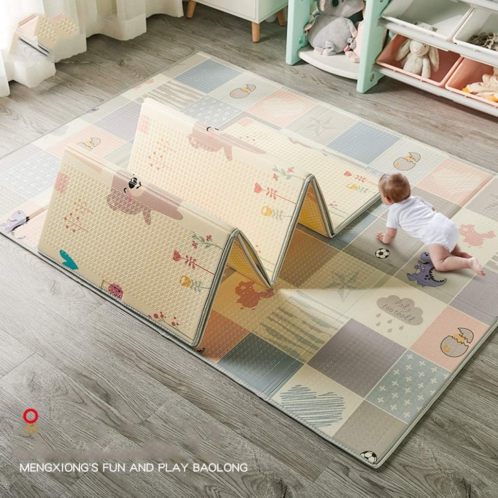 Mat Baby Folding Play, Extra Large Foam Playmat, Crawl Reversible Waterproof Portable Double Sides Kids Baby Toddler Outdoor Or Indoor Use Non Toxic, Colorful (Color : Style2)