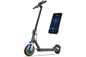 NAVIC Electric Scooter Adults, 8.5" Solid Tires, 19/Mph, 350W Motor, 19 Miles Range, Folding E-Scooter with Dual Braking Dual Suspension, Escooter for Adults with App