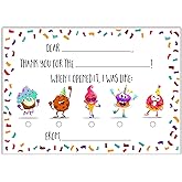 Honeyplum Kids Fill in the Blank Thank You Postcards - 25 Card Set - Fun Gender Neutral Thank You Notes For Boys or Girls