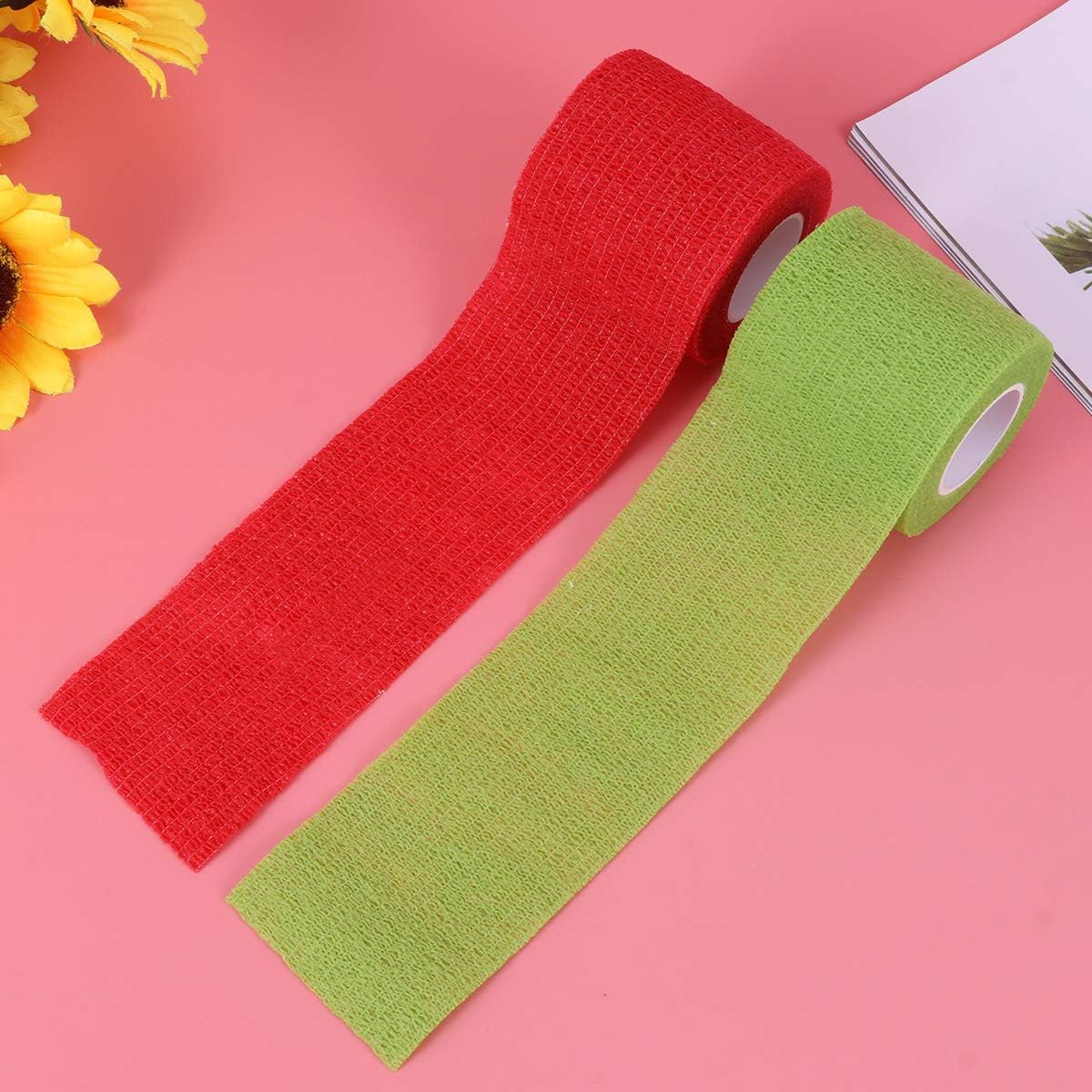 Mixed Color NUOBESTY 6pcs Self Adhesive Bandage Wrap Non