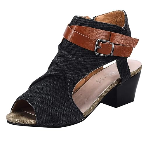 Qmber High Heels Sandalen Damen Schuhe mit hohen Absätzen Party Hochzeit Abend Sommer hochhackige Absatzschuhe Hohe Sandalett