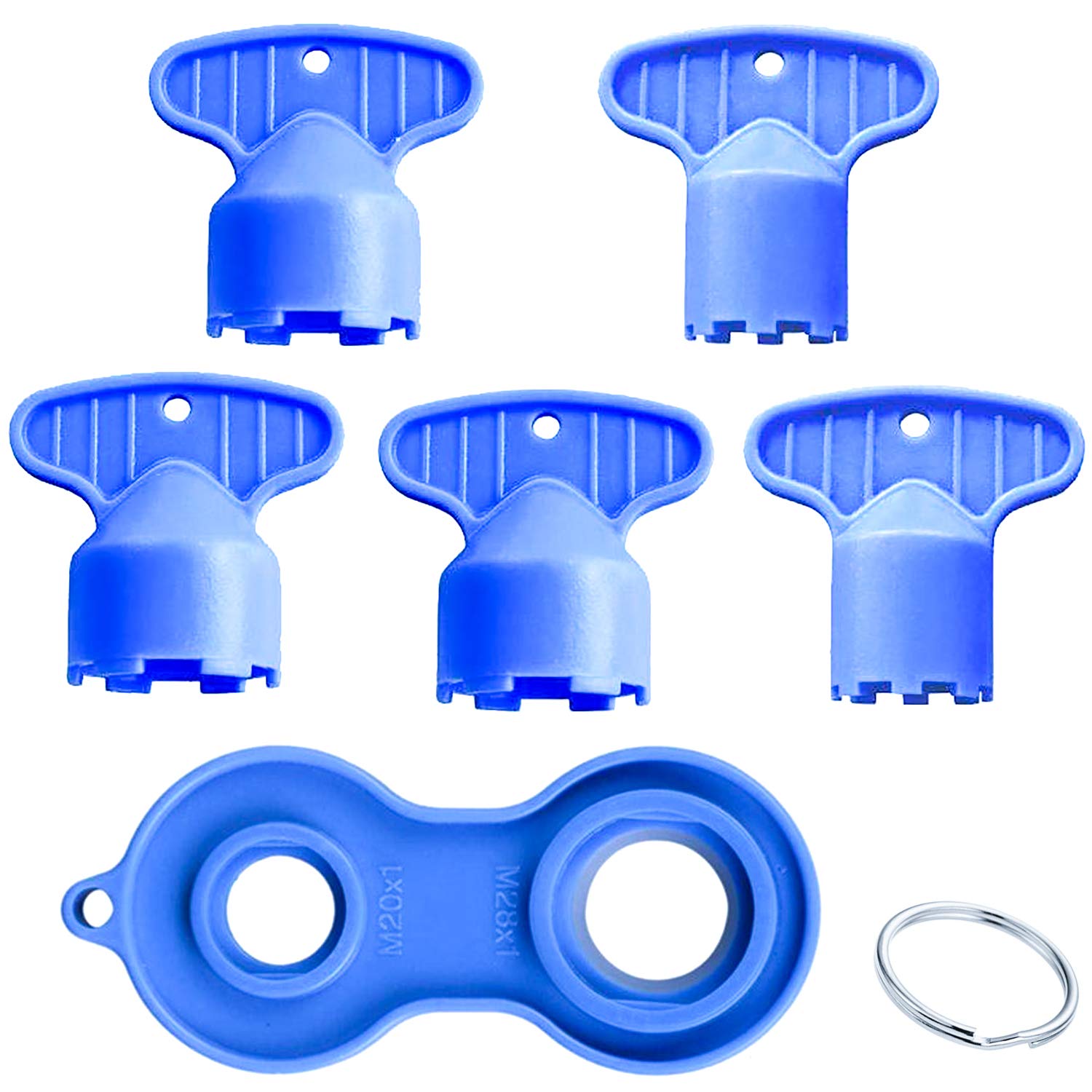 QISF 5 PCS Cache Faucet Aerator Key,M 16.5 /18.5/ 21.5/ 22.5 /24 ,With 1 PCS Faucet Aerator Wrench for Aerators Water Saving Faucet Replacement