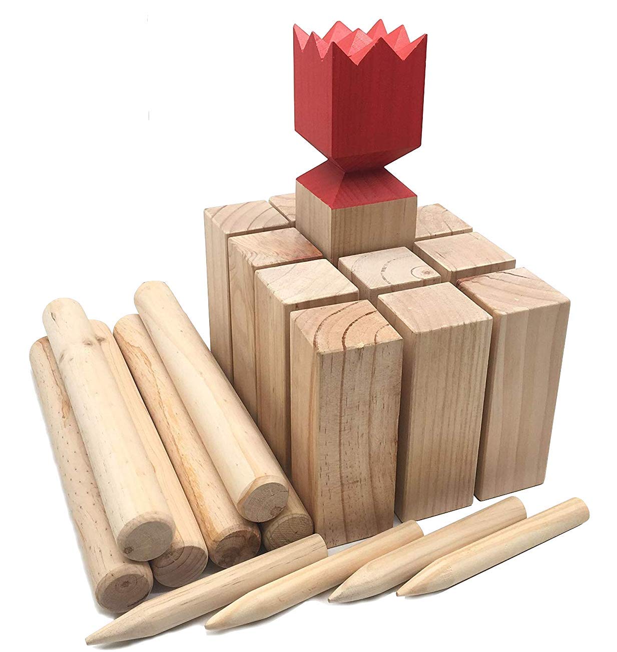 Buy Aftergen Kubb Viking Chess Lawn Game All Wood Back Yard Games